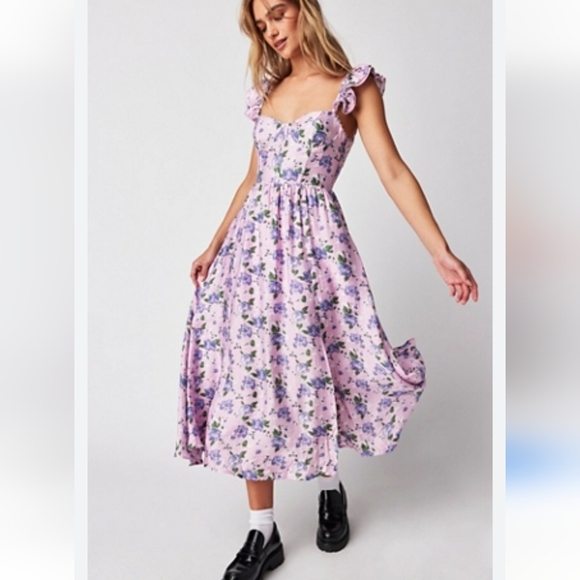 Astr Dresses & Skirts - ASTR The Label x Free People Wedelia Floral Bustier Midi Dress